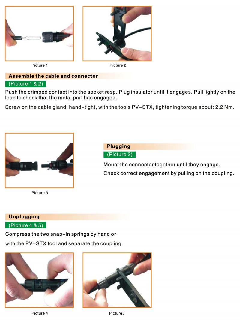 Solar Connector Assembly Instruction